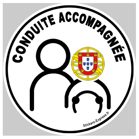 Autocollant (sticker): conduite accompagnee Portugal