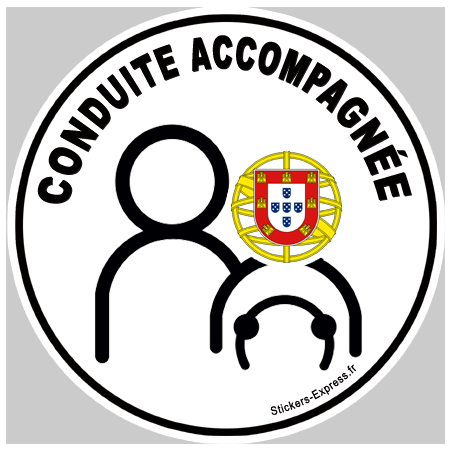 conduite accompagnée Portugal - Autocollant(sticker)
