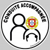 conduite accompagnée Portugal - Autocollant(sticker)