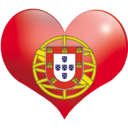 Coeur Portugal - 11.5x10cm - Sticker/autocollant