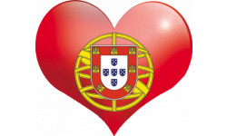 Coeur Portugal - 11.5x10cm - Autocollant(sticker)