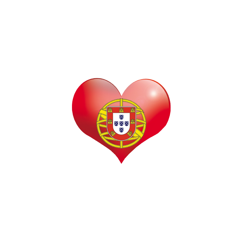 Coeur Portugal - 11.5x10cm - Sticker/autocollant