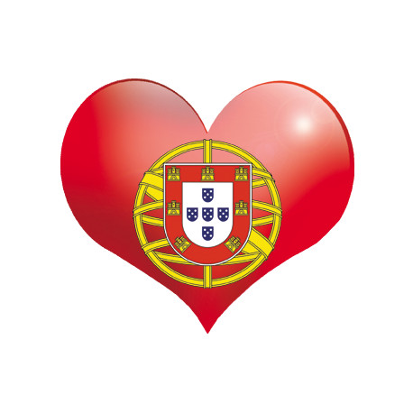 Coeur Portugal - 11.5x10cm - Autocollant(sticker)