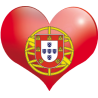 Coeur Portugal - 11.5x10cm - Sticker/autocollant