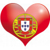 Autocollant (sticker): Autocollant coeur Portugais