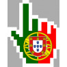 Autocollant (sticker): Curseur main Portugaise