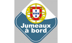 bébé à bord jumeaux Portugais - 10cm - Autocollant(sticker)