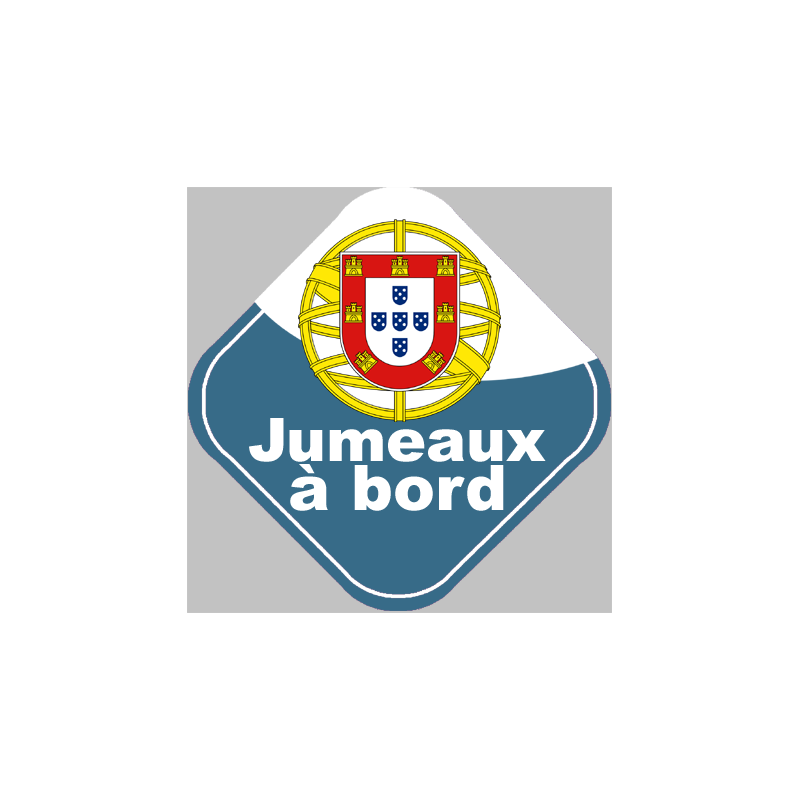 bébé à bord jumeaux Portugais - 10cm - Sticker/autocollant