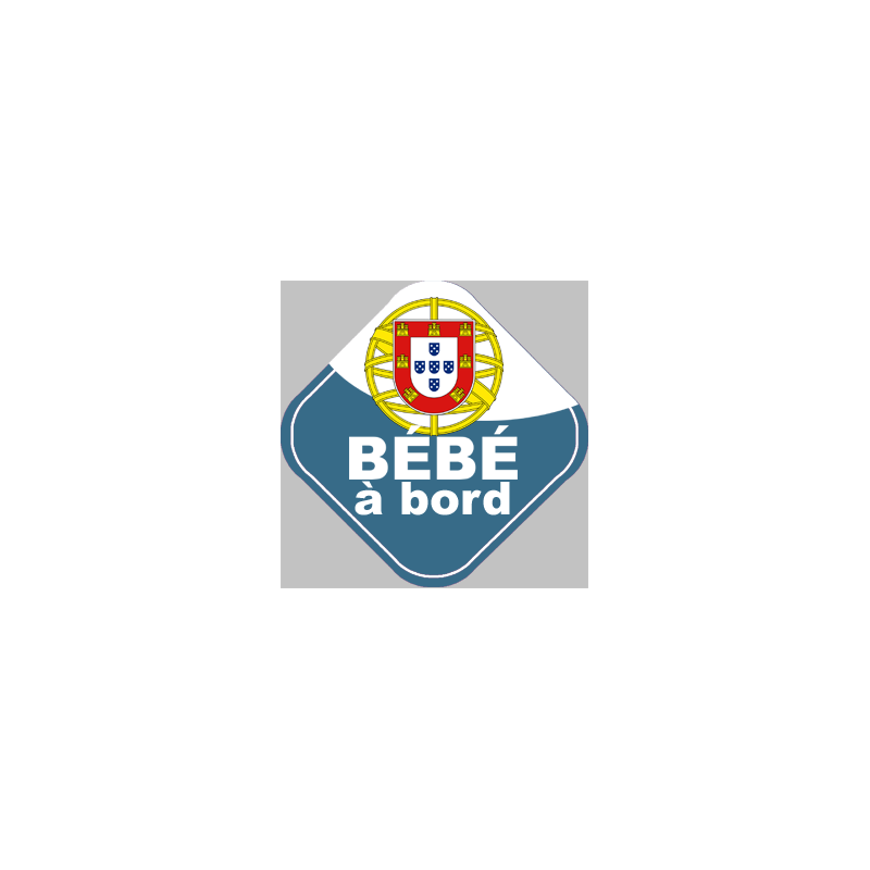 bébé à bord gars Portugais - 10cm - Sticker/autocollant