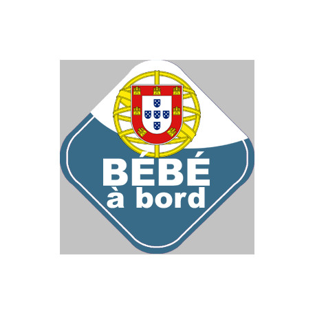 bébé à bord gars Portugais - 10cm - Autocollant(sticker)