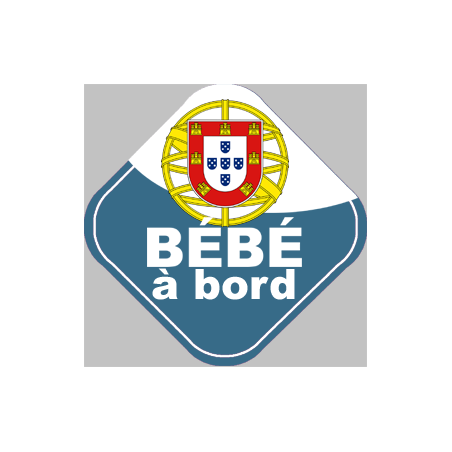 bébé à bord gars Portugais - 10cm - Autocollant(sticker)