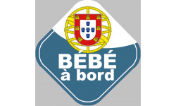 bébé à bord gars Portugais - 10cm - Autocollant(sticker)