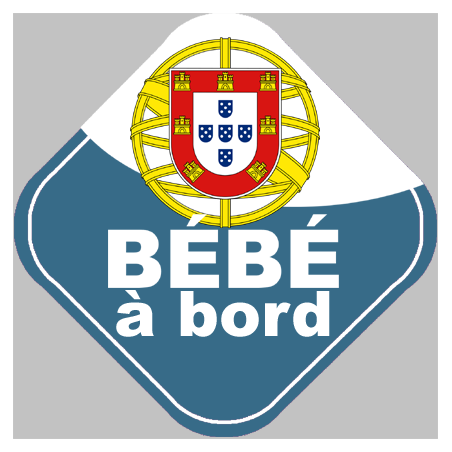 bébé à bord gars Portugais - 10cm - Sticker/autocollant