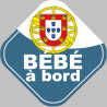 bébé à bord gars Portugais - 10cm - Autocollant(sticker)