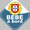 Autocollant (sticker): bebe a bord gars d'origine Portugaise