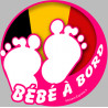 bébé à bord belge fille  - 15cm - Autocollant(sticker)