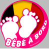 Autocollant (sticker): bebe a bord belge fille