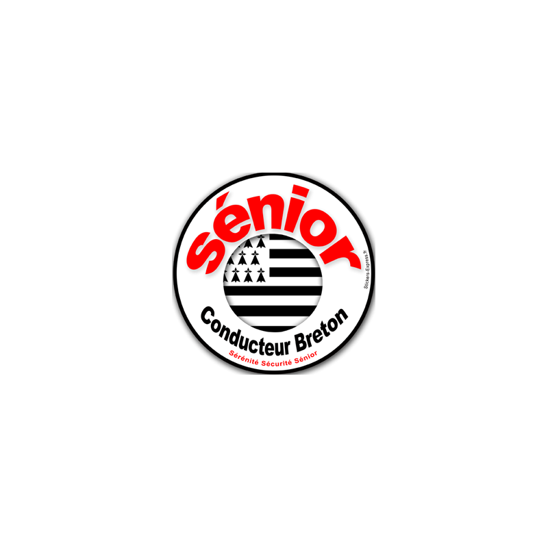 Conducteur Sénior Breton - 15cm - Sticker/autocollant