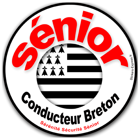 Conducteur Sénior Breton - 15cm - Sticker/autocollant