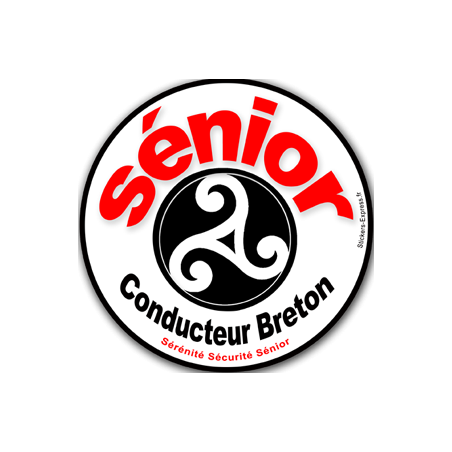 Conducteur Sénior Breton Hermine - 10cm - Autocollant(sticker)