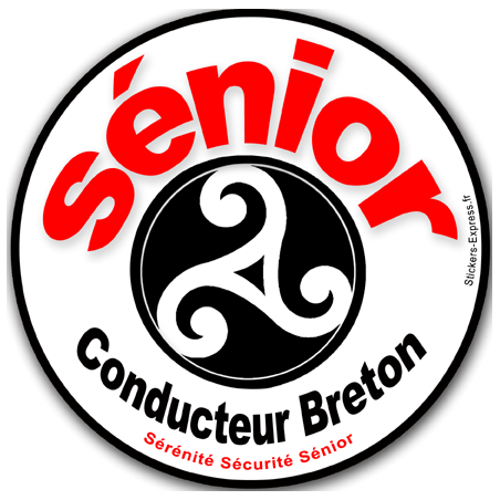 Conducteur Sénior Breton Hermine - 10cm - Sticker/autocollant