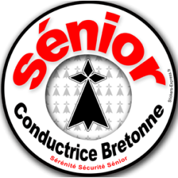 Conductrice Sénior Bretonne Hermine -15cm - Sticker/autocollant