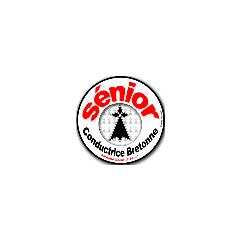 Conductrice Sénior Bretonne Hermine -15cm - Sticker/autocollant