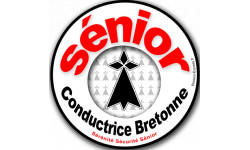 Conductrice Sénior Bretonne Hermine -15cm - Autocollant(sticker)