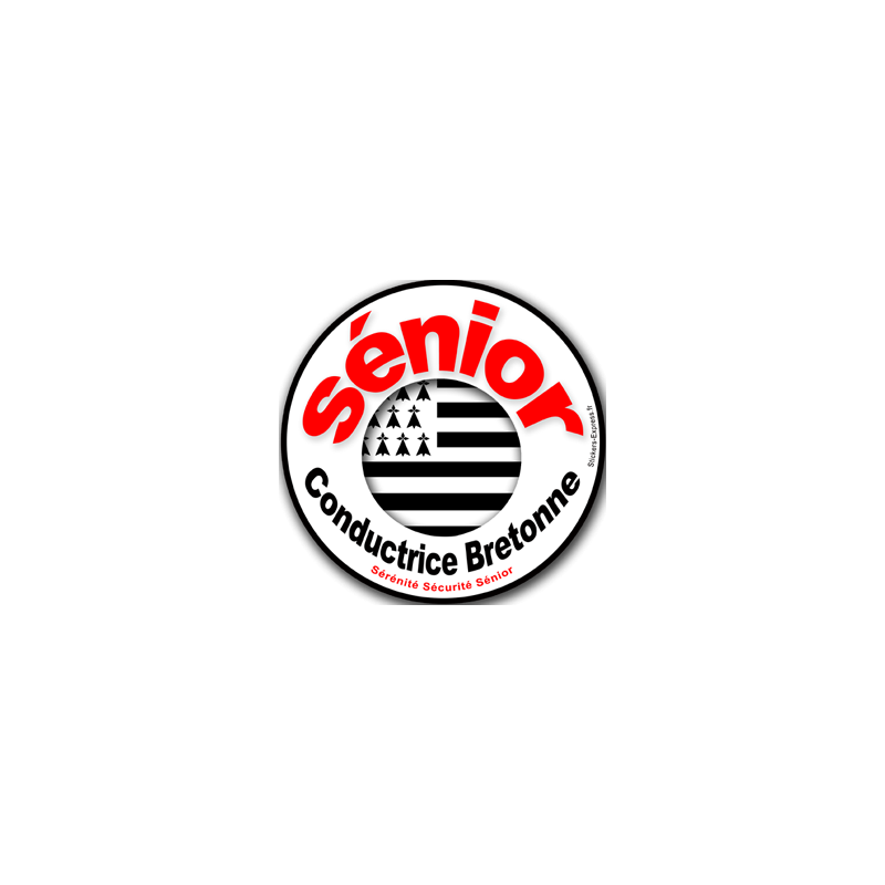 Conductrice Sénior Bretonne - 10cm - Sticker/autocollant