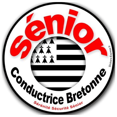 Conductrice Sénior Bretonne - 10cm - Sticker/autocollant