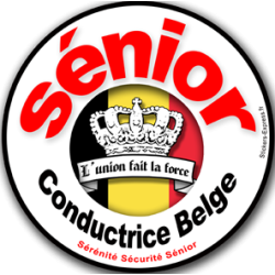 Conductrice Sénior Belge - 10x10cm - Sticker/autocollant