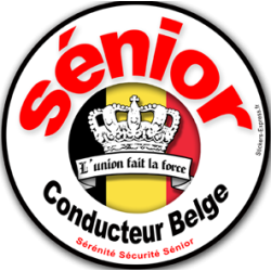 Conducteur Sénior Belge - 10x10cm - Sticker/autocollant