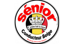 Conducteur Sénior Belge - 10x10cm - Autocollant(sticker)