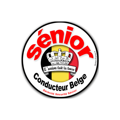 Conducteur Sénior Belge - 10x10cm - Autocollant(sticker)