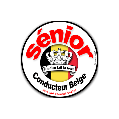 Autocollant (sticker):conducteur Sénior Belge