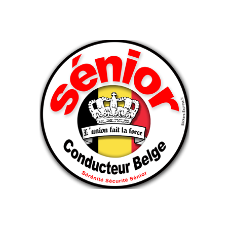 Conducteur Sénior Belge - 10x10cm - Autocollant(sticker)