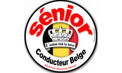 Conducteur Sénior Belge - 10x10cm - Autocollant(sticker)