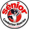 Conducteur Sénior Alsacien (15x15cm) - Sticker/autocollant