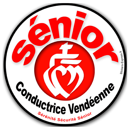 Autocollant (sticker):conductrice Sénior Vendéenne