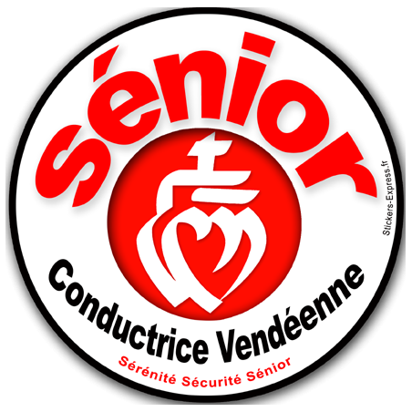 conductrice Sénior Vendéenne - 15cm - Sticker/autocollant