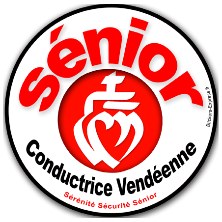 Autocollant (sticker):conductrice Sénior Vendéenne