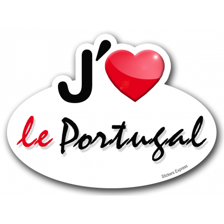 Autocollant (sticker):j'aime le Portugal