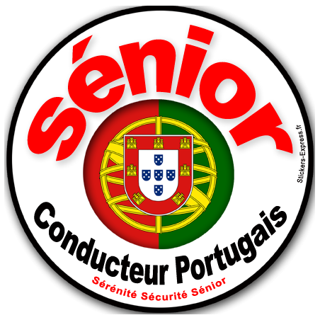conducteur sénior Portugais - 10cm - Sticker/autocollant