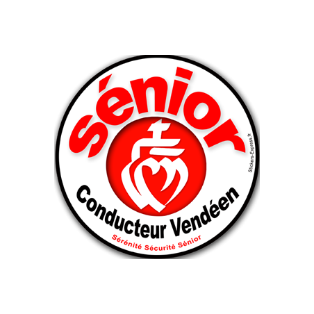 conducteur sénior Vendéen - 10cm - Sticker/autocollant