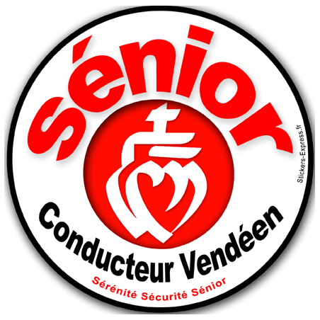 conducteur sénior Vendéen - 10cm - Sticker/autocollant