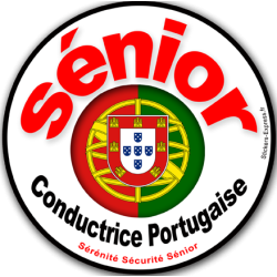 conductrice Sénior Portugaise - 10cm - Sticker/autocollant