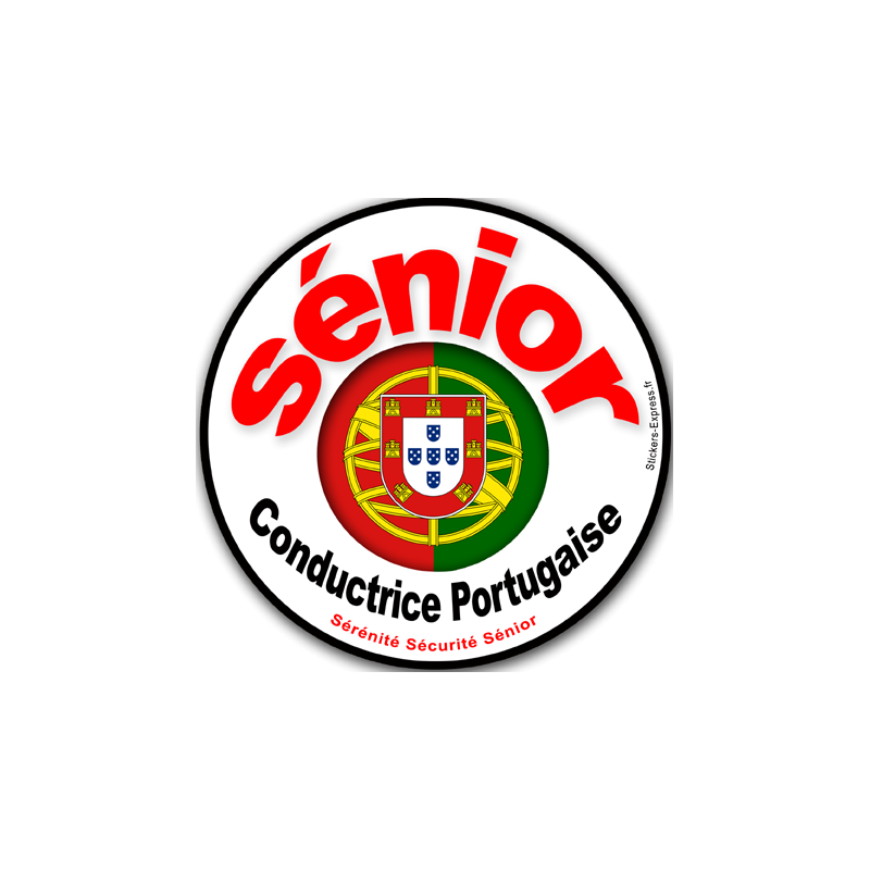conductrice Sénior Portugaise - 10cm - Sticker/autocollant