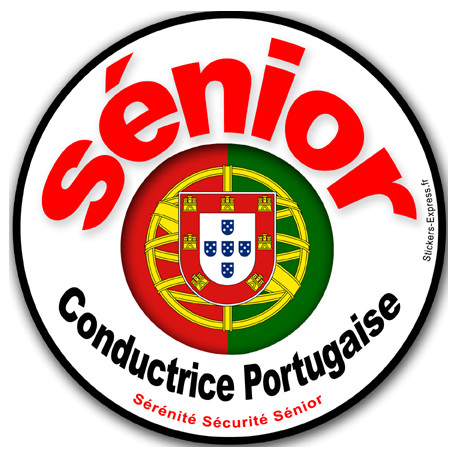 Autocollant (sticker):conductrice Sénior Portugaise