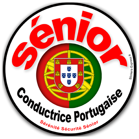 conductrice Sénior Portugaise - 10cm - Sticker/autocollant
