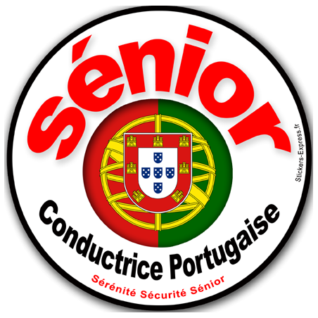 Autocollant (sticker):conductrice Sénior Portugaise